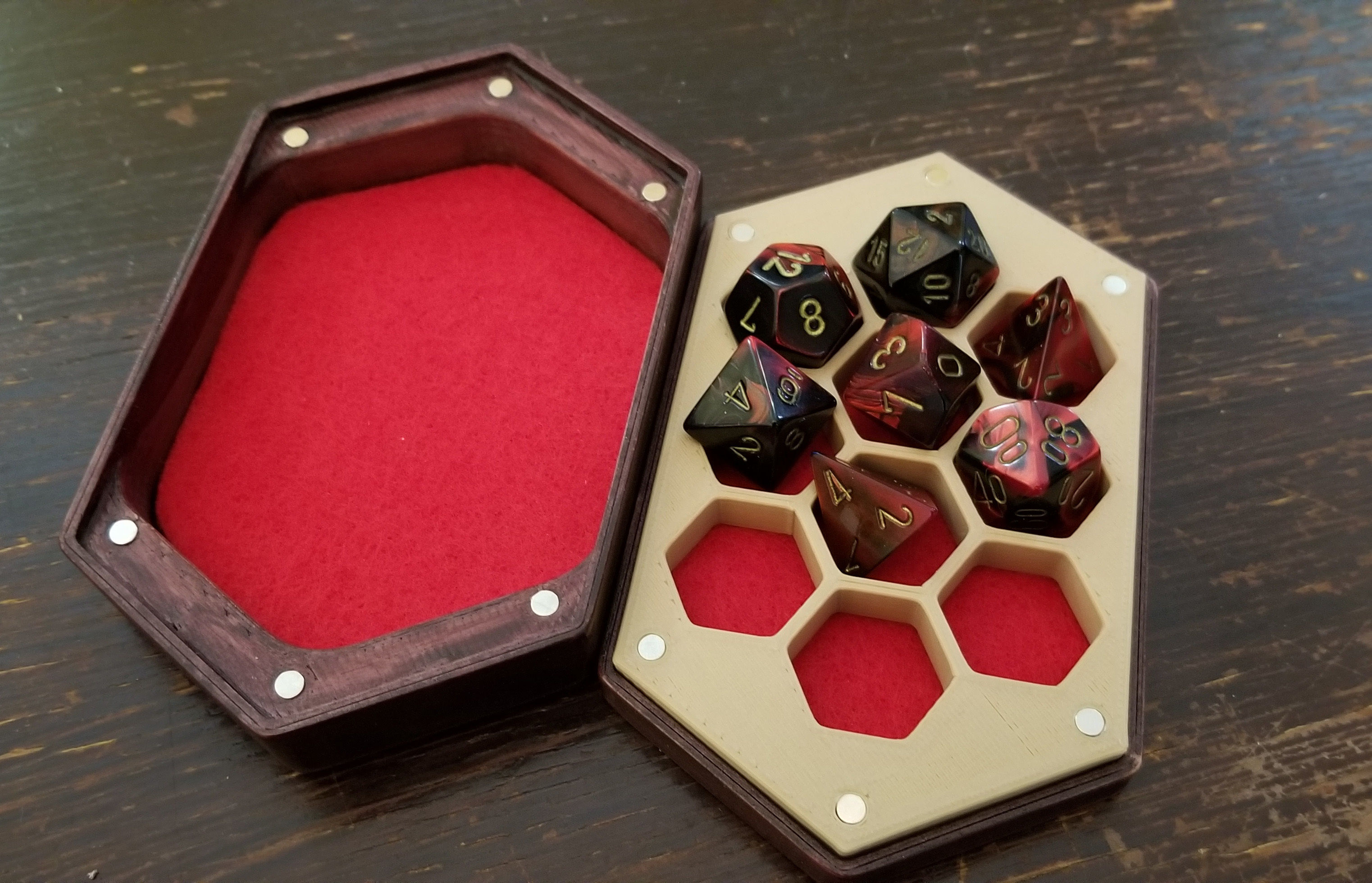 Dice Box and Tray with Swappable Inserts 3D print model_1