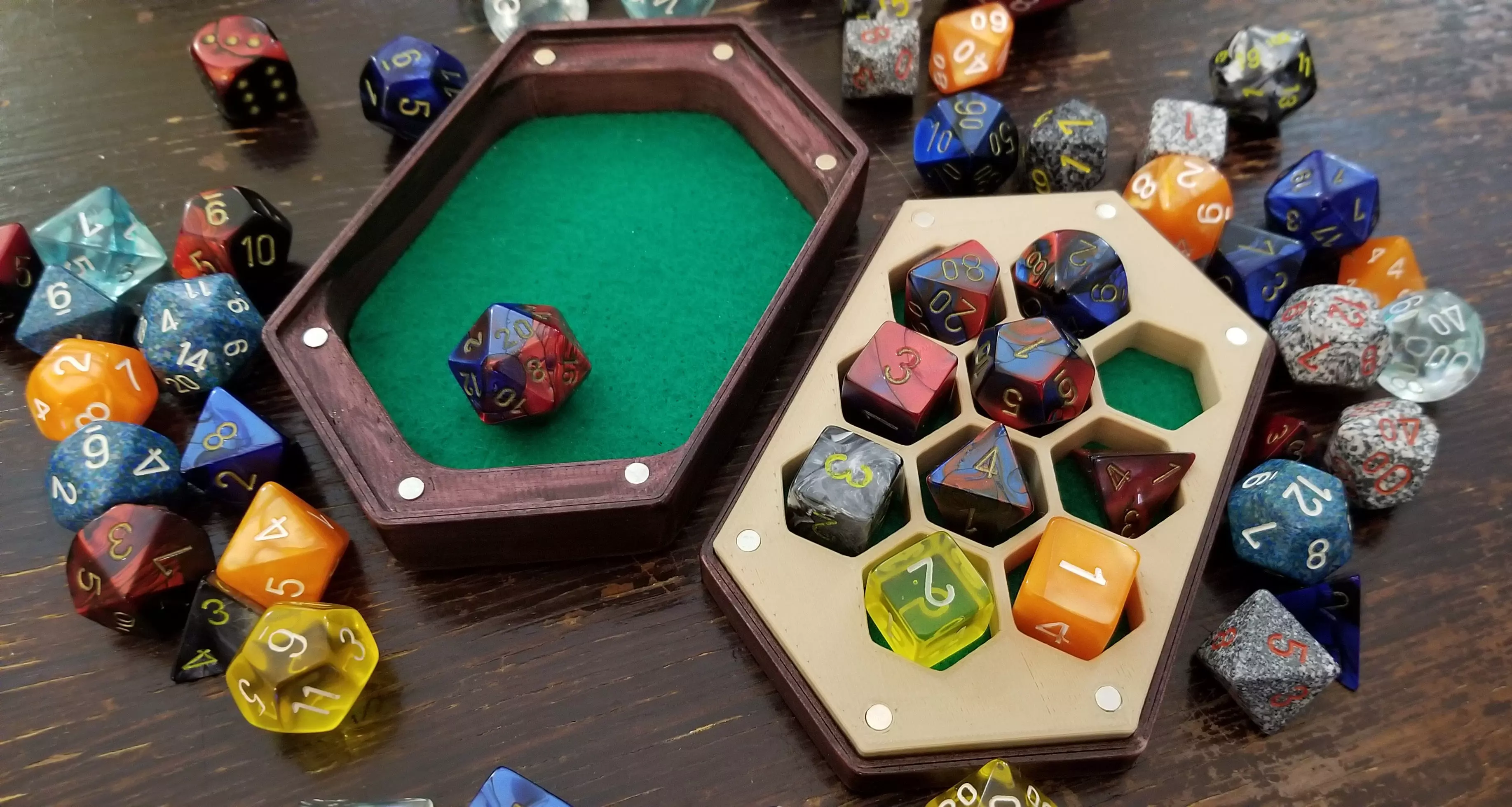 Dice Box and Tray with Swappable Inserts 3D print model_0