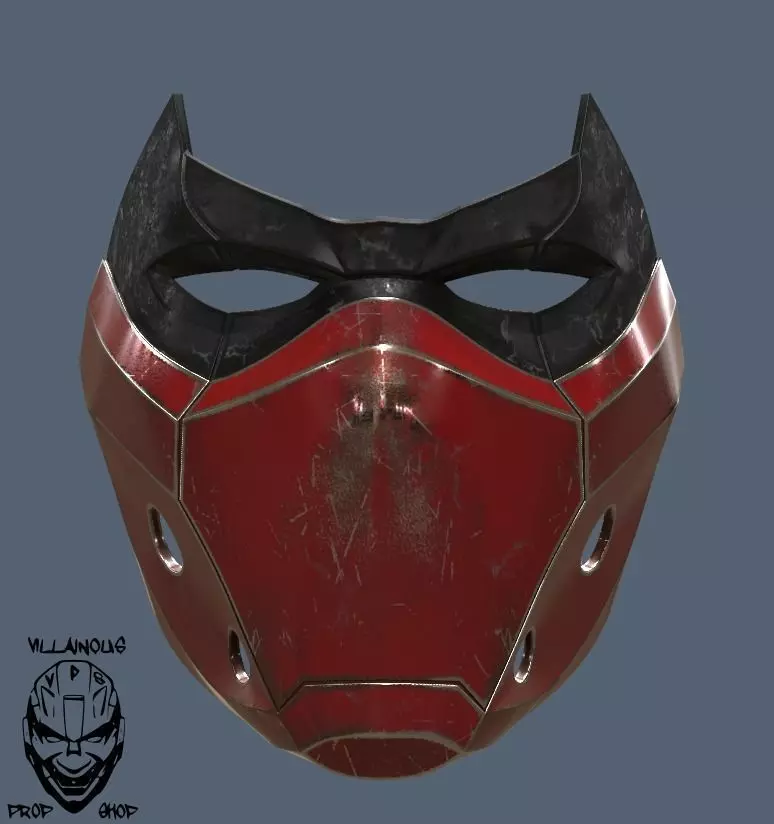 Red Hood Mask version 2 3D print model_0