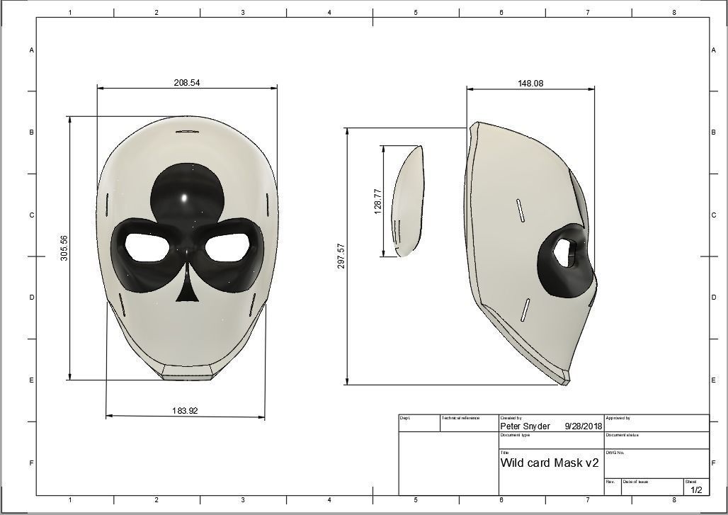 Wild Card Masks 3D print model_5