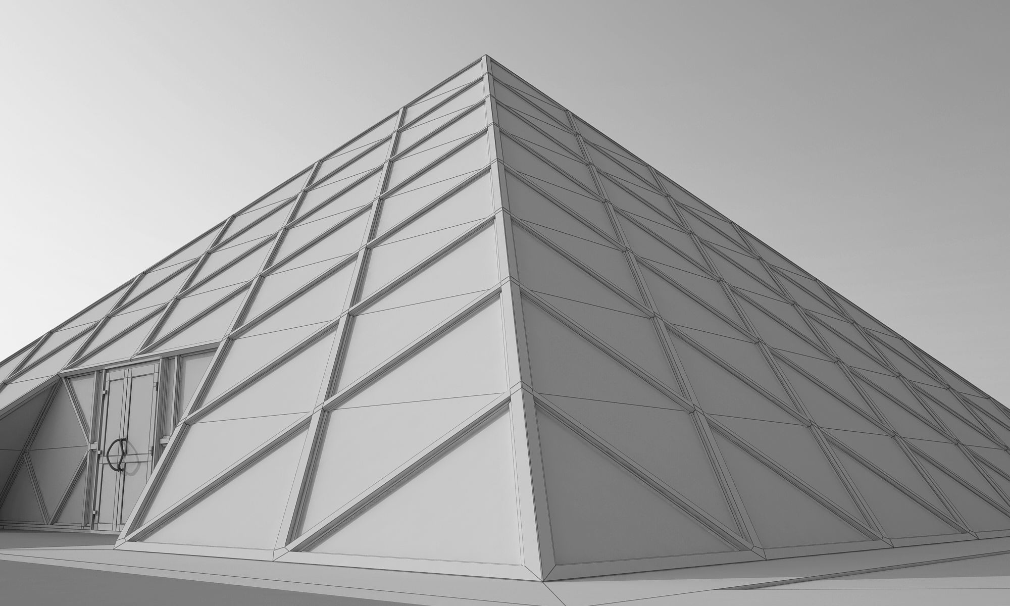 Glass Pyramid 3D model_6
