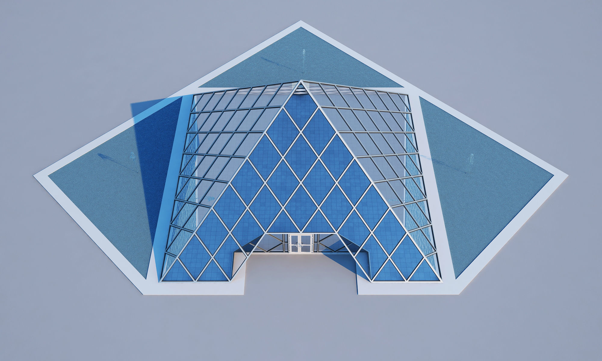 Glass Pyramid 3D model_1