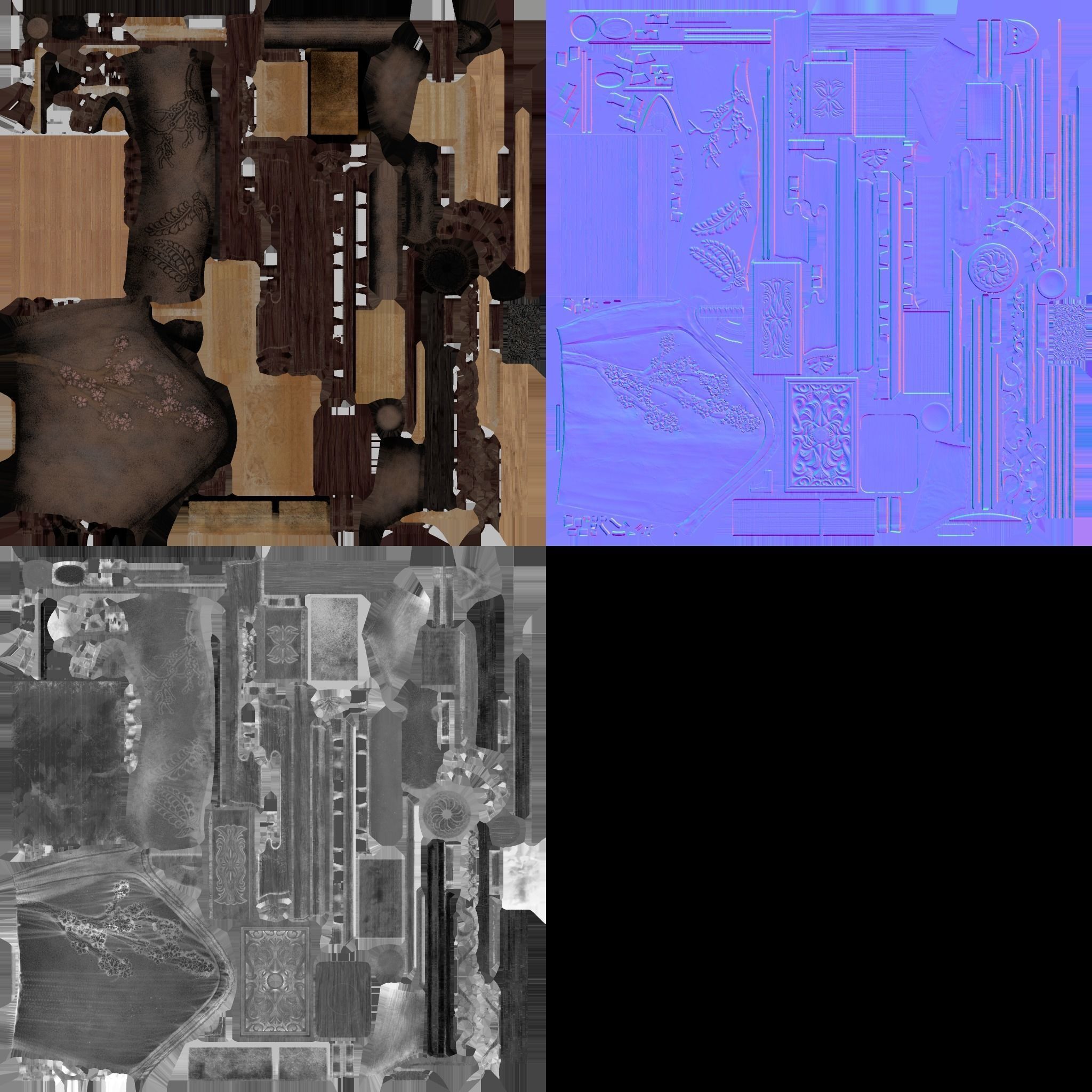 Tea set asset Low-poly 3D model_11