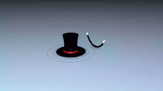 MAGIC HAT Rigged 3D model