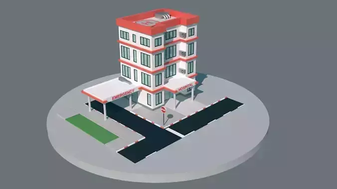 HOSPITAL LOW-POLY STYLE