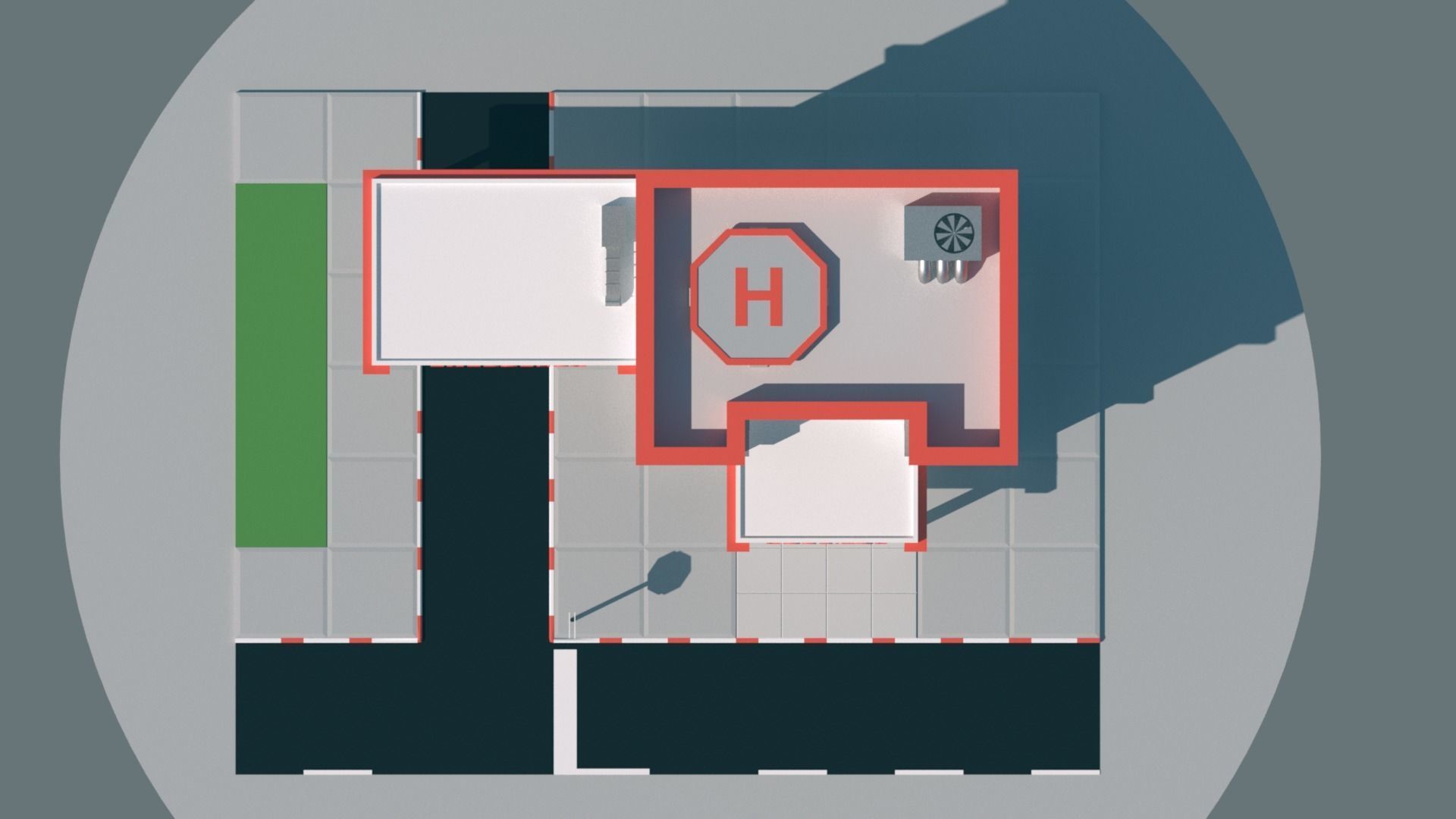 HOSPITAL LOW-POLY STYLE Free low-poly 3D model_2