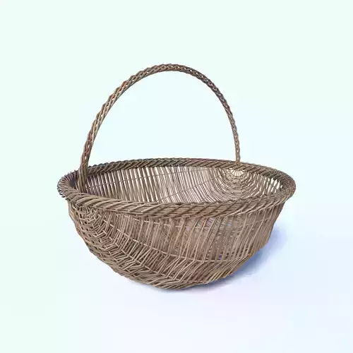 Wicker Basket Round Bottom