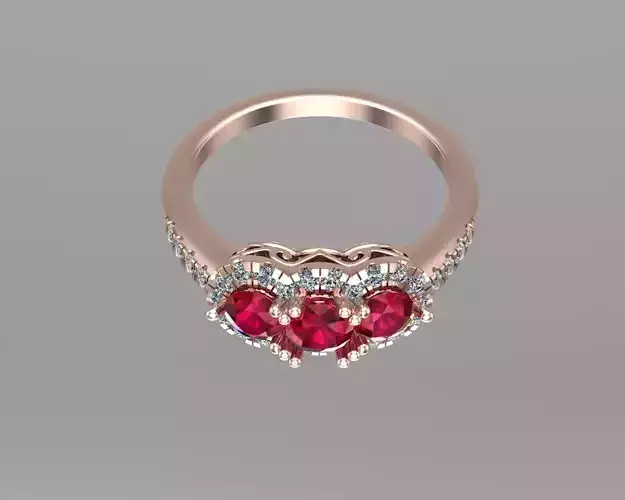 Three stones rings NN137