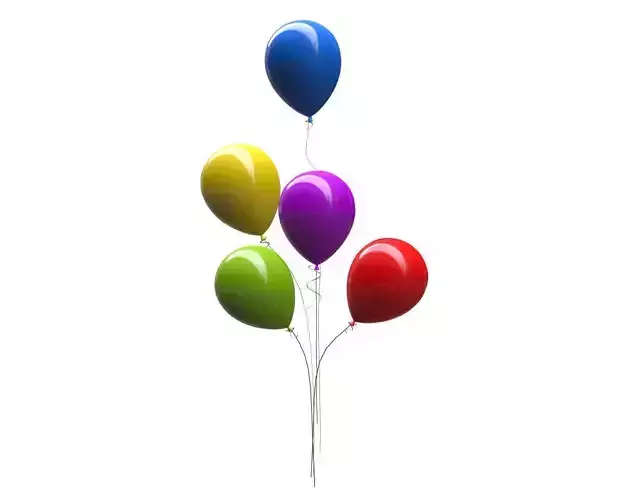 round balloons 04 3D model