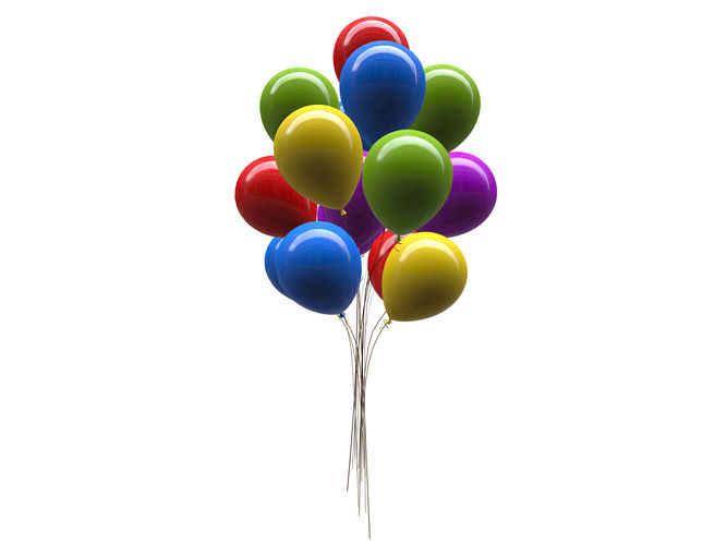 round balloons 03 3D model