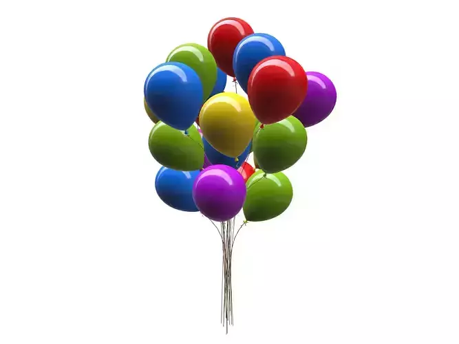 round balloons 01 3D model