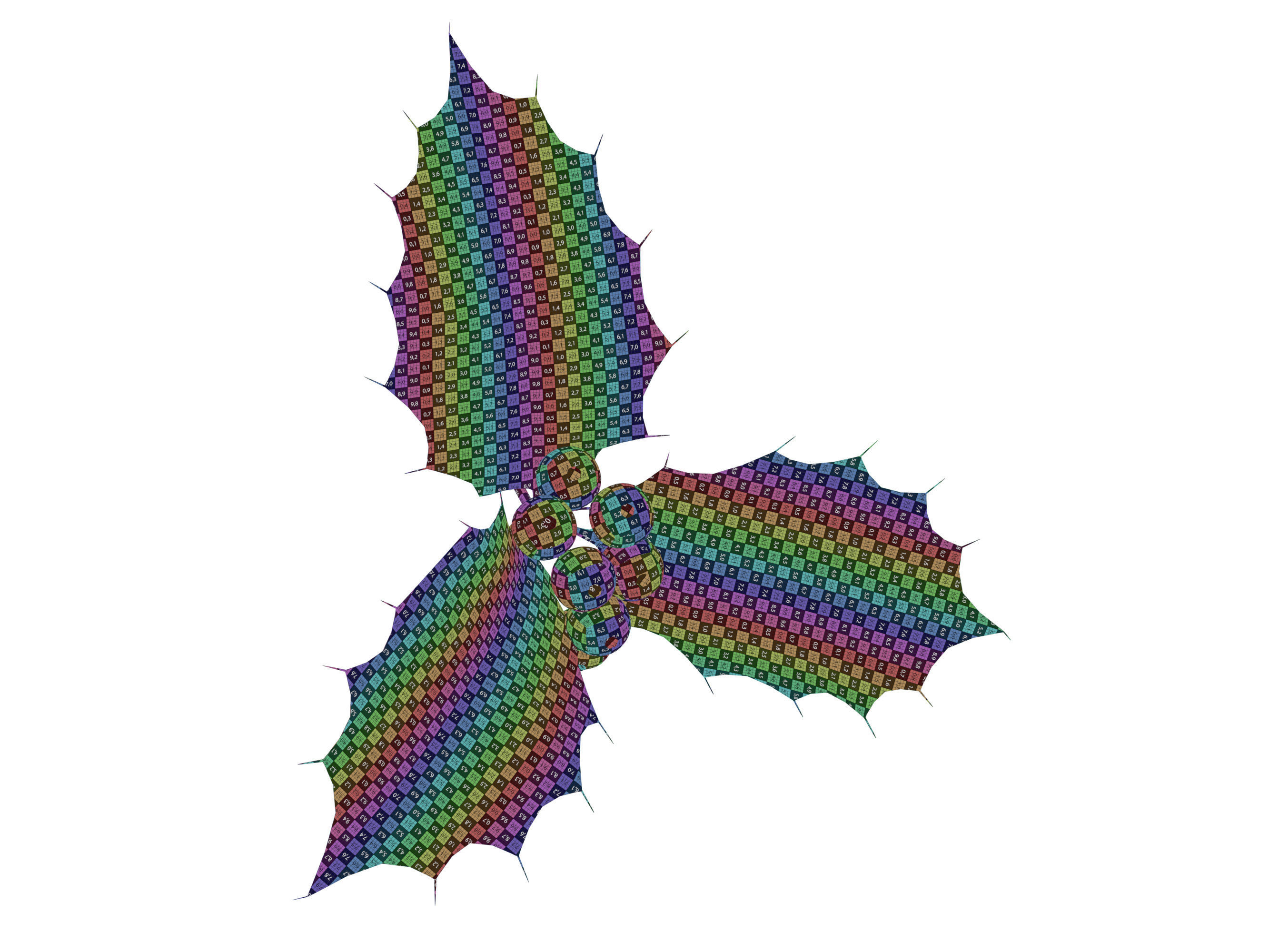 leaves and fruits 3D model_4