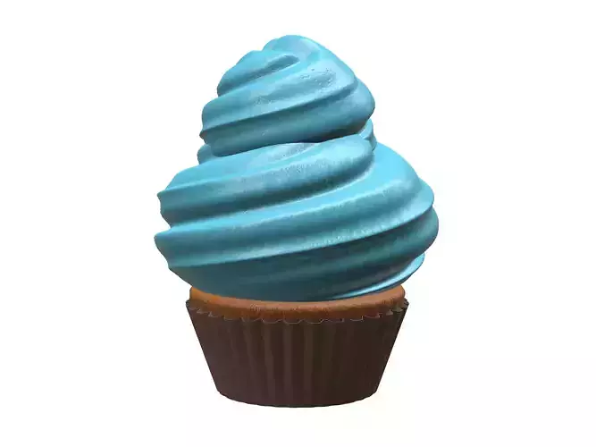 cupcake blue 3D model