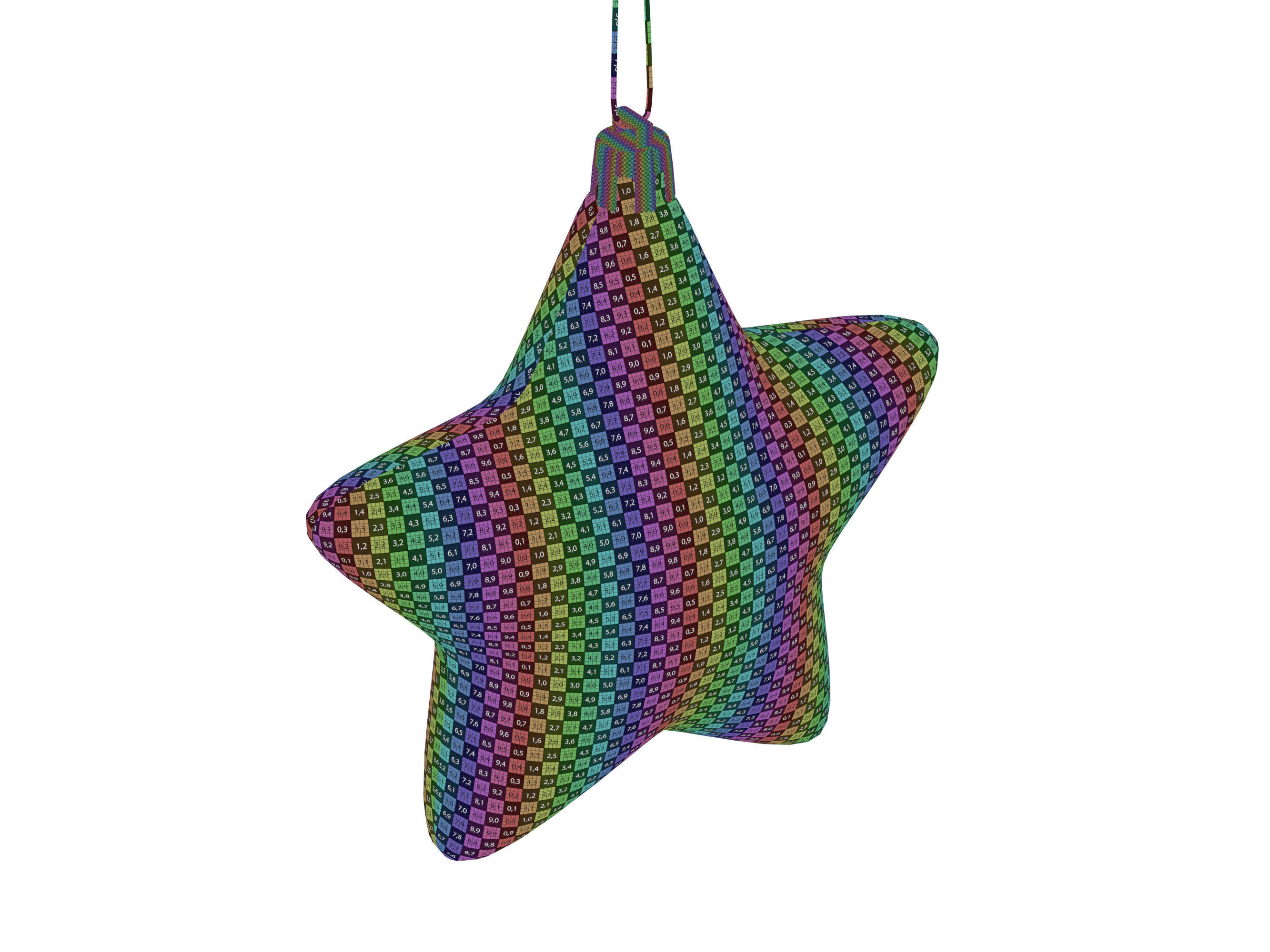 Christmas star decor 3D model_4