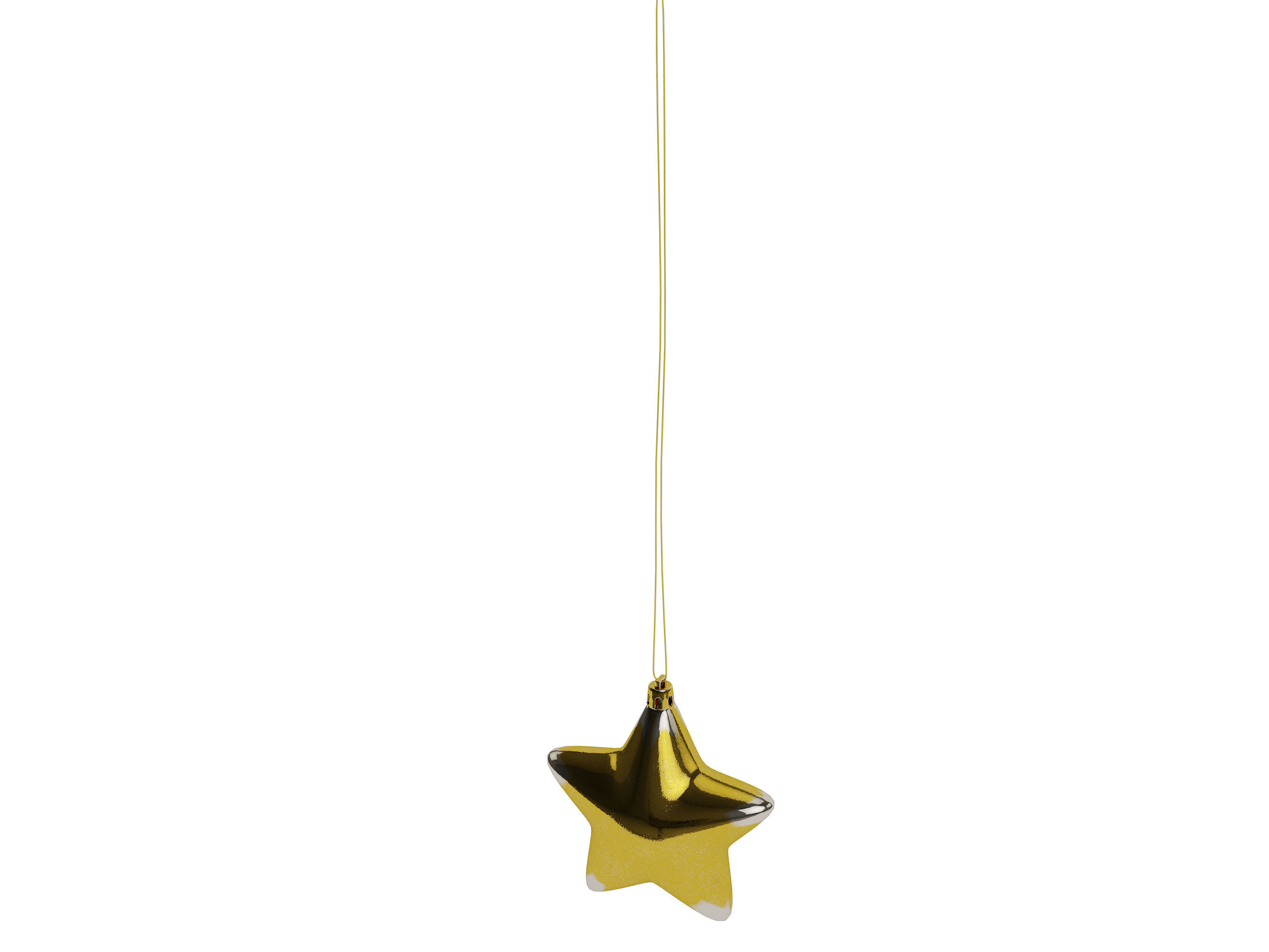 Christmas star decor 3D model_1