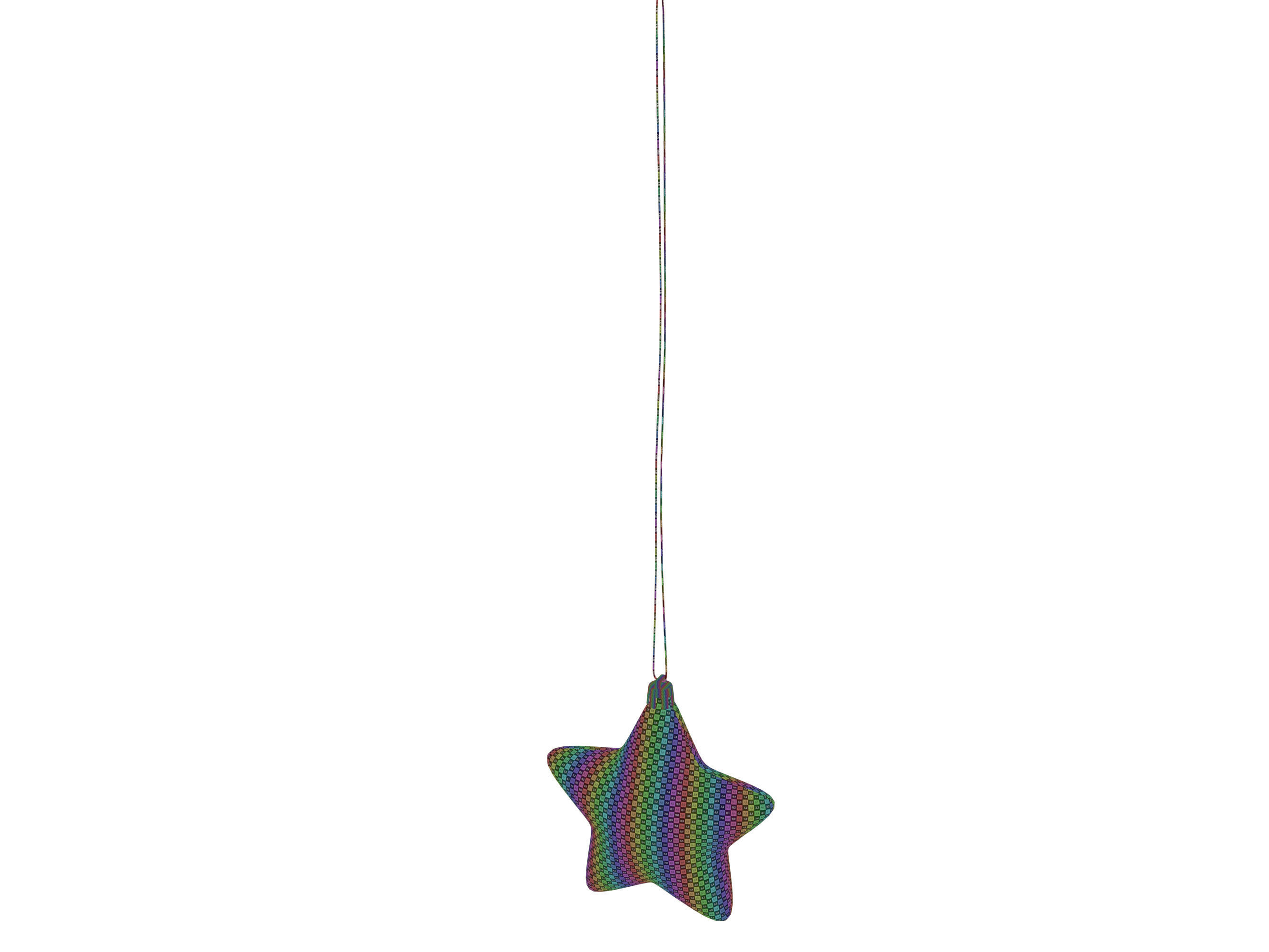 Christmas star decor 3D model_5