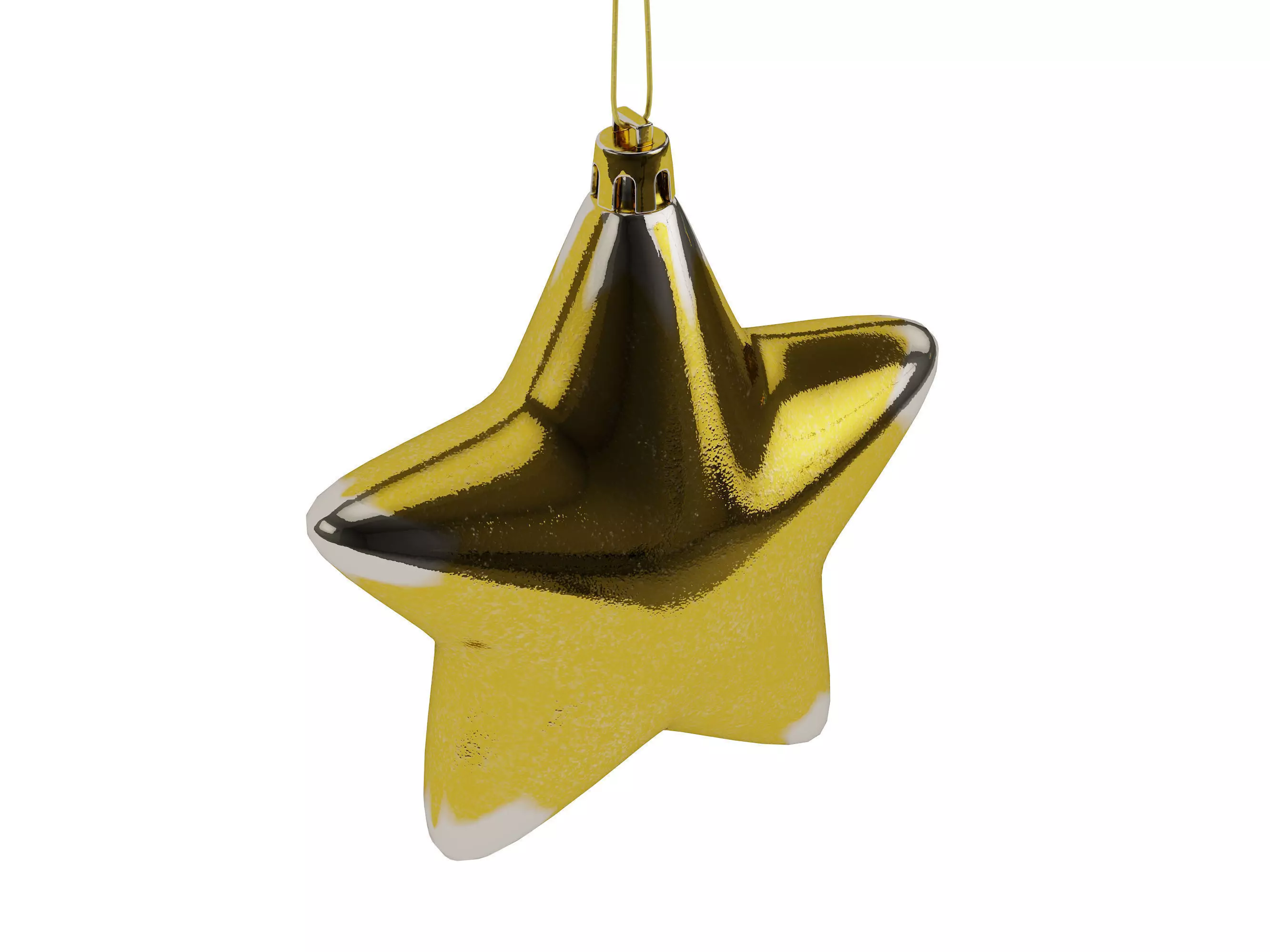 Christmas star decor 3D model_0
