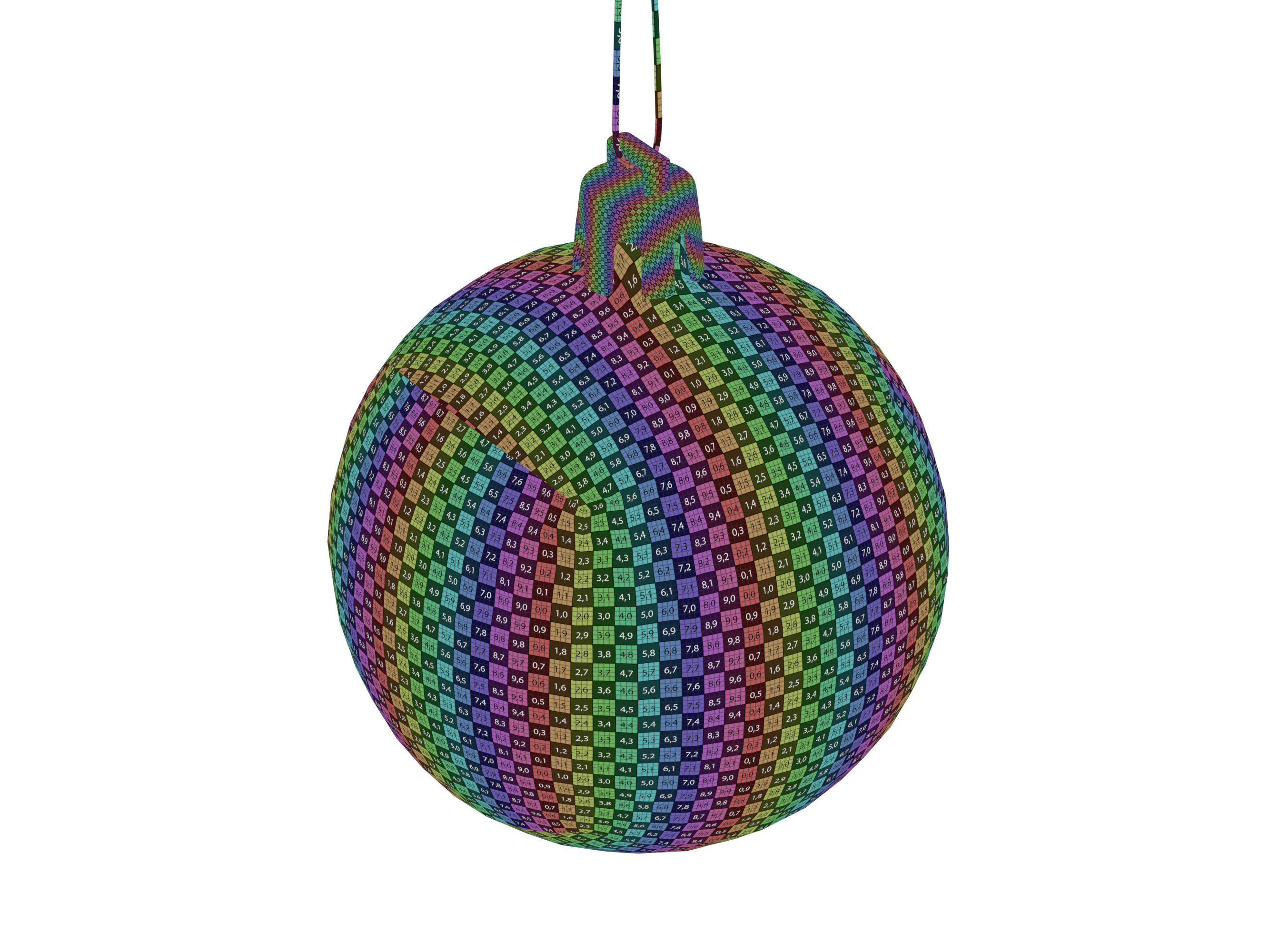 Christmas sphere decor 3D model_4