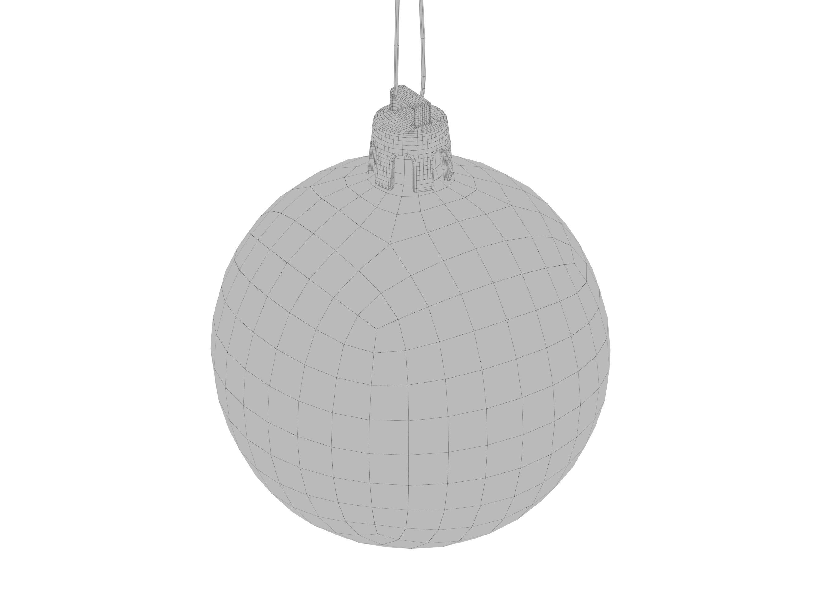 Christmas sphere decor 3D model_2