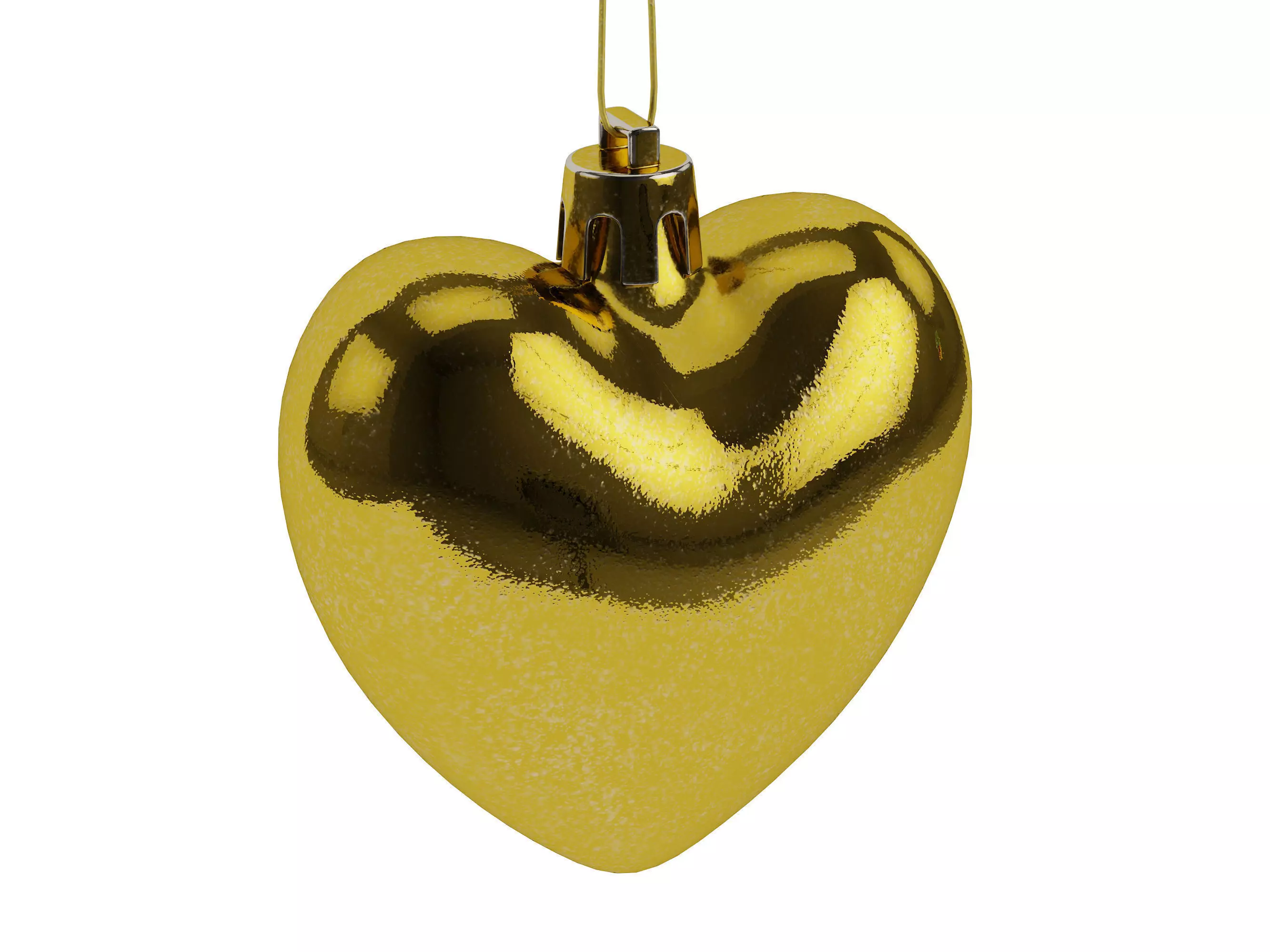 Christmas heart decor 3D model_0