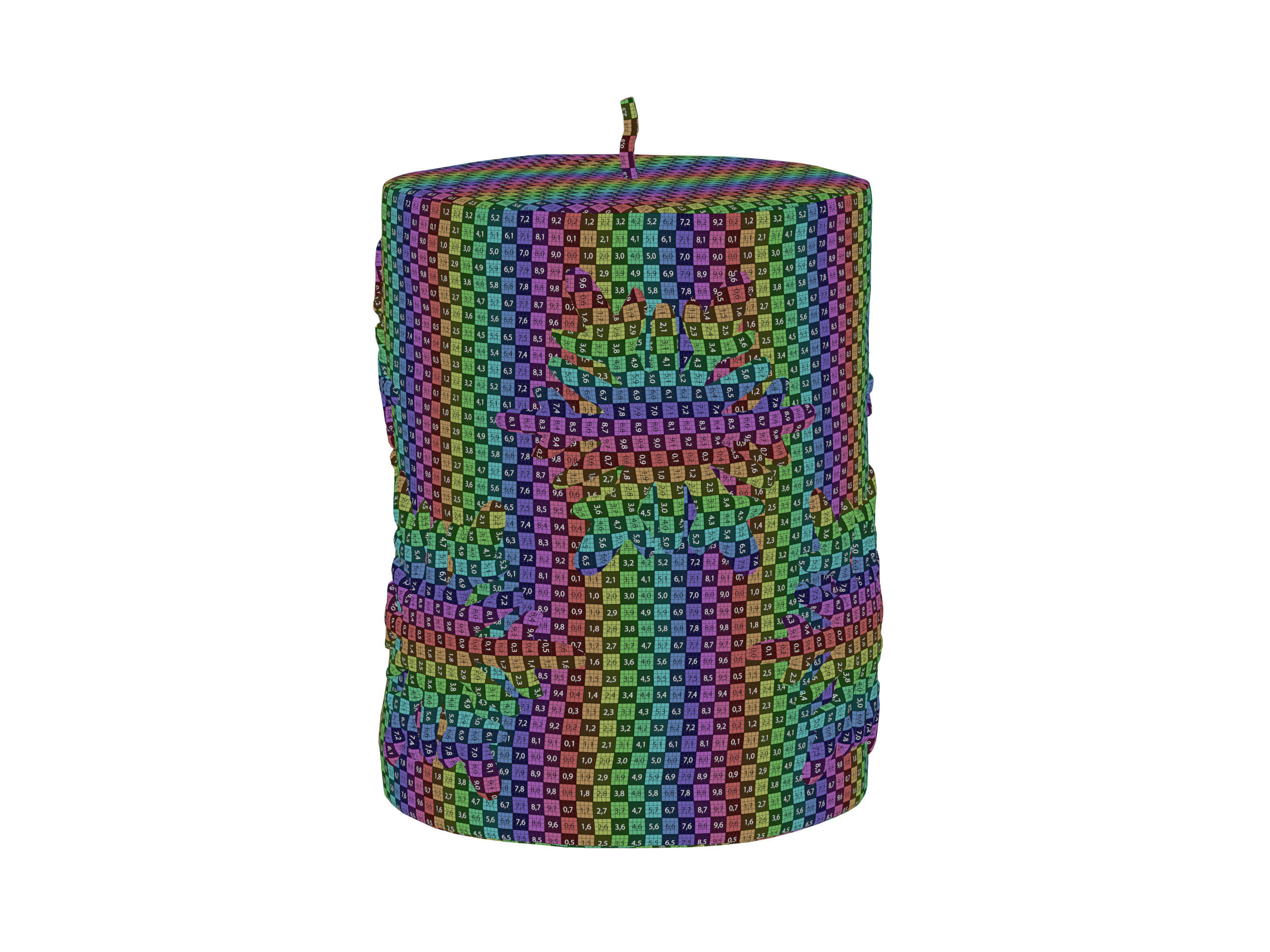 Christmas candle small 3D model_4