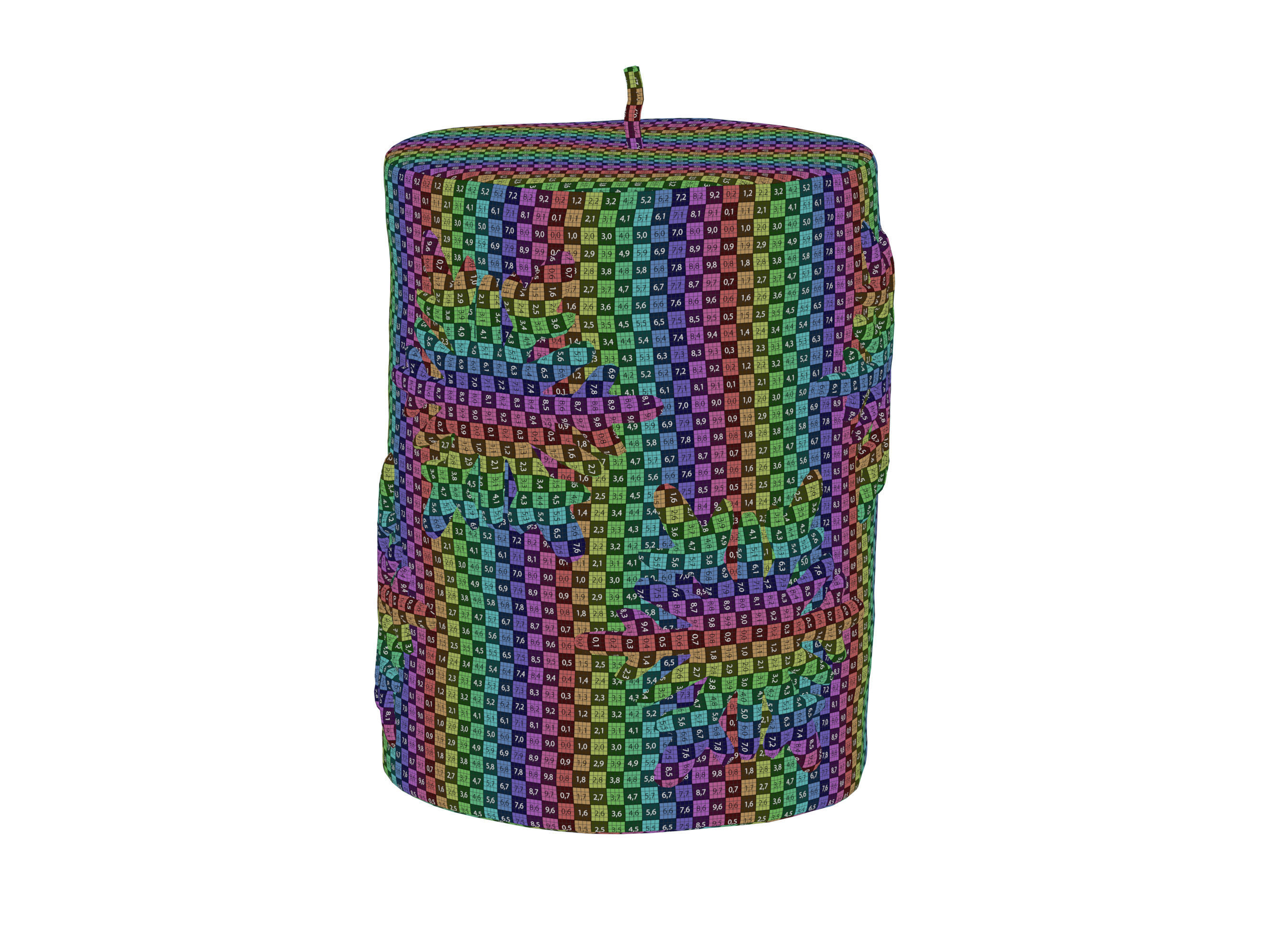 Christmas candle small 3D model_5