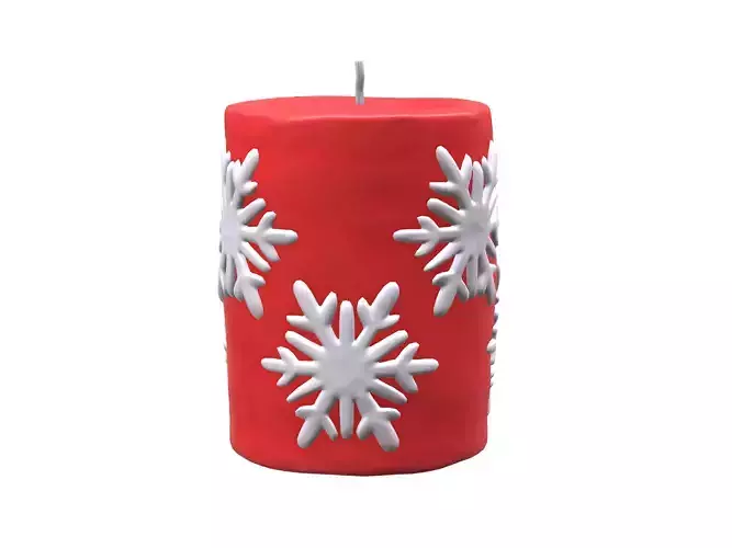 Christmas candle small 3D model
