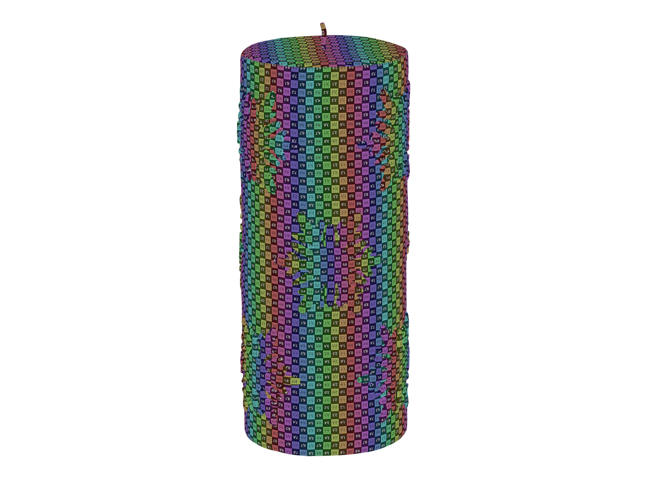 Christmas candle large 3D model_4