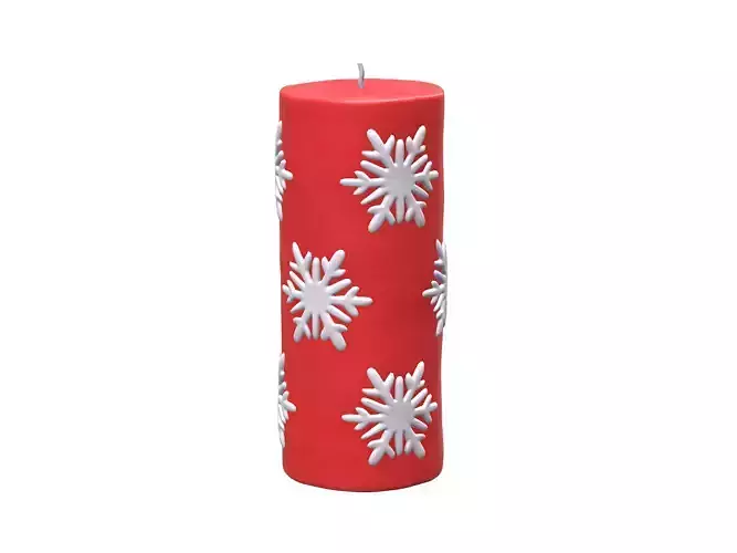 Christmas candle large 3D model