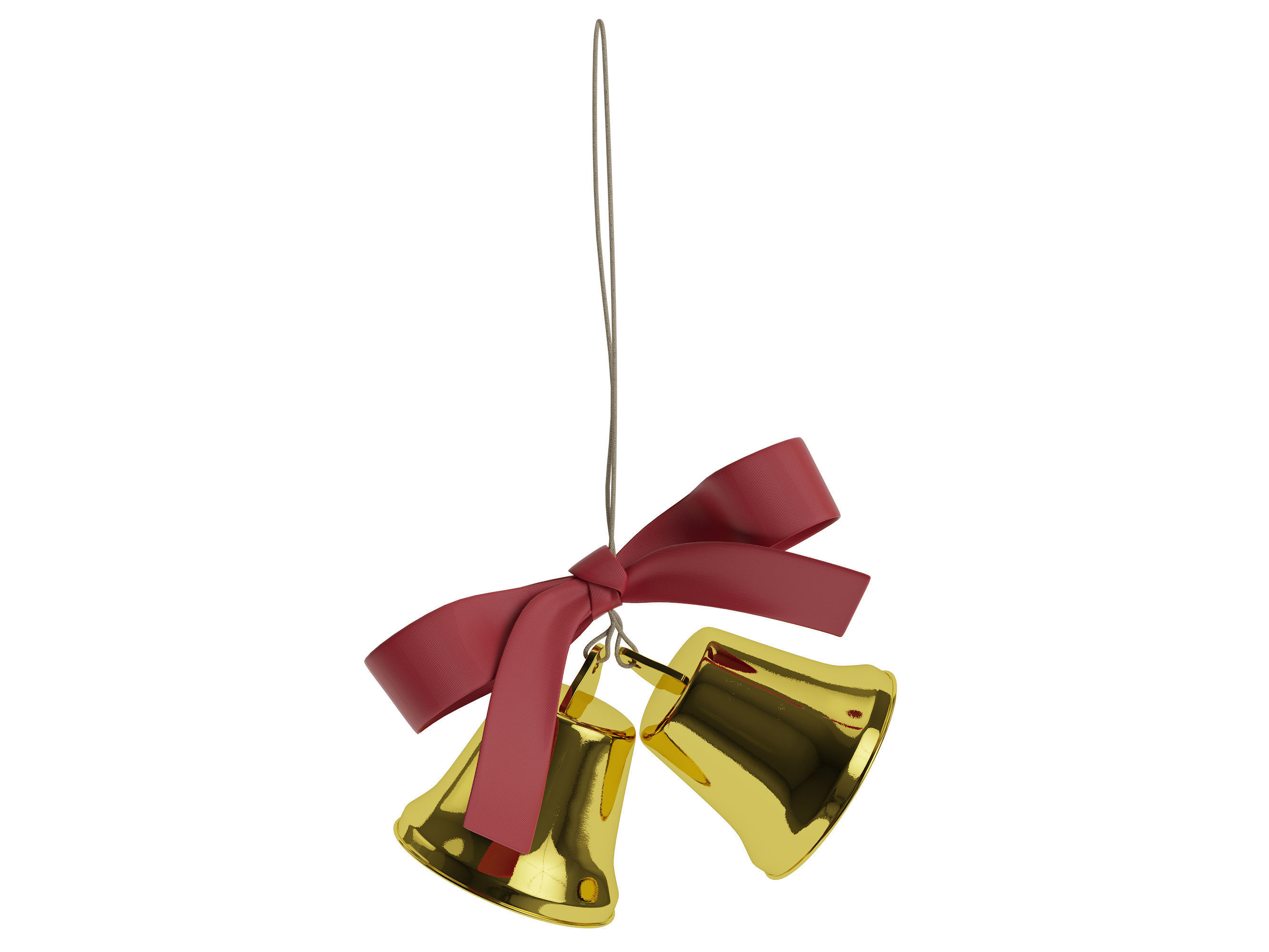 bells with bow 3D model_1