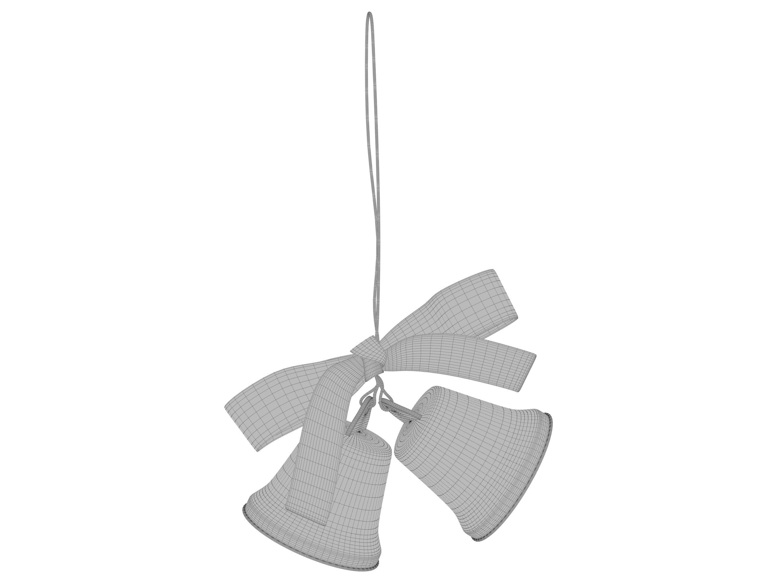 bells with bow 3D model_2
