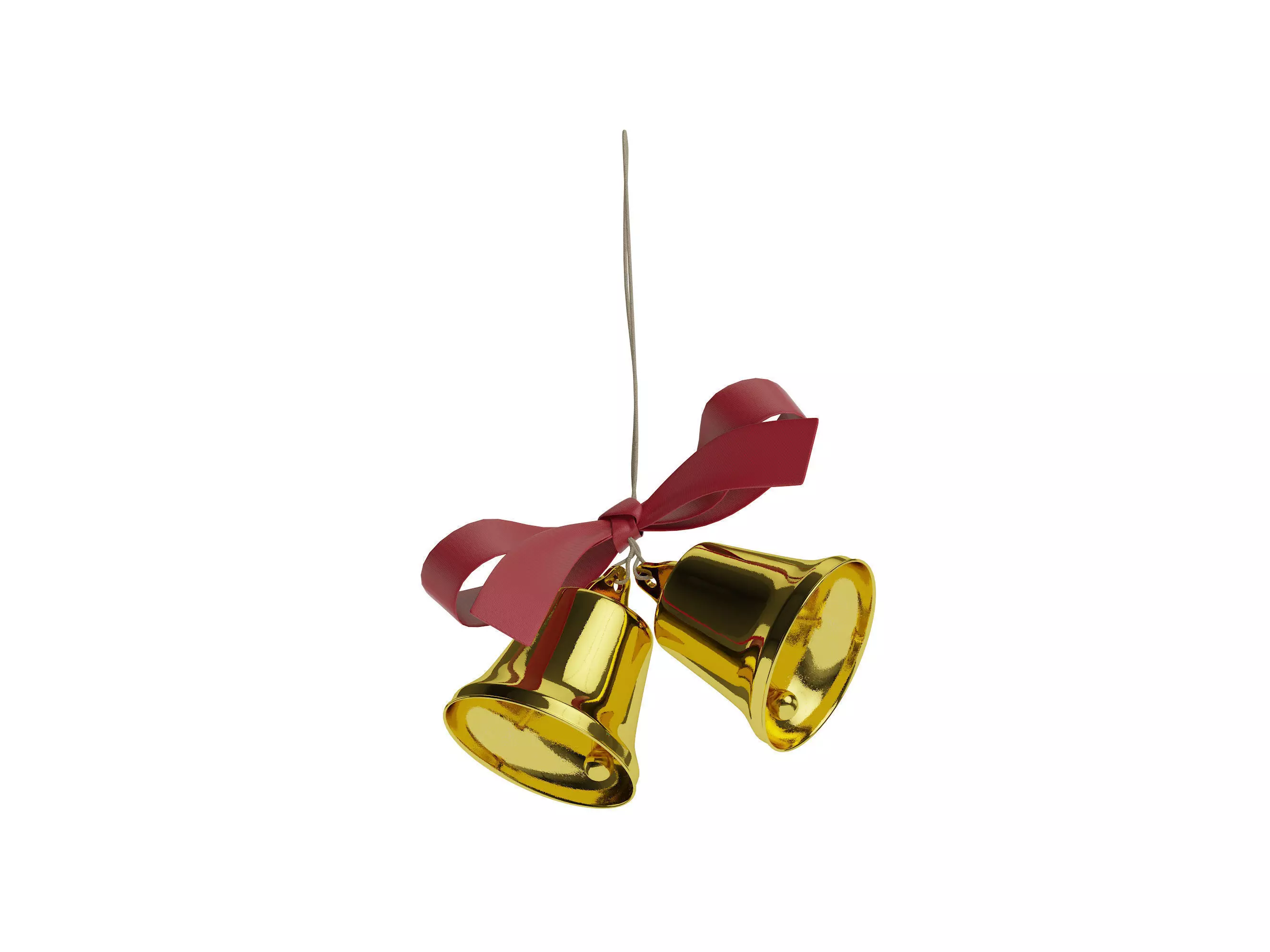 bells with bow 3D model_0