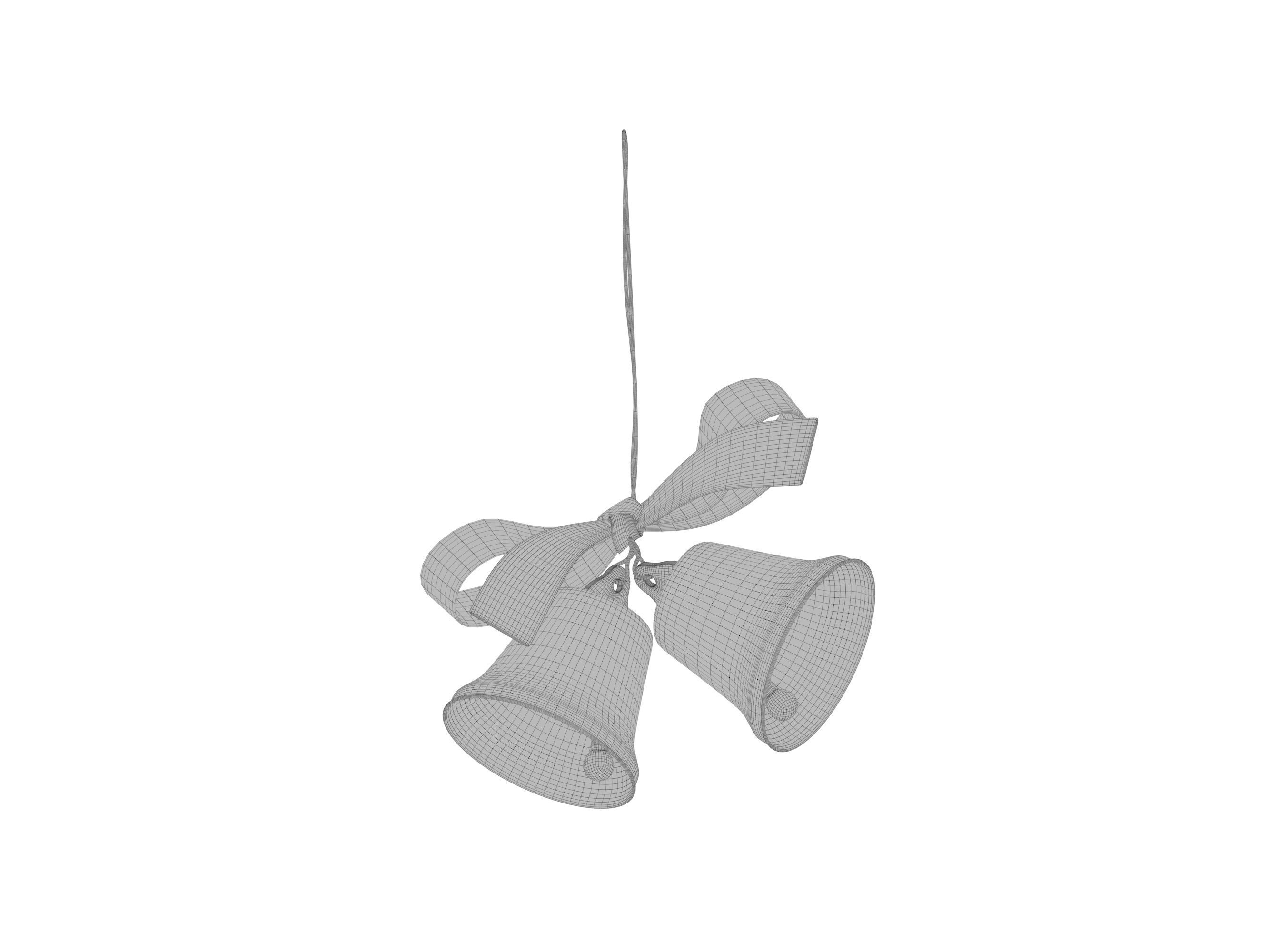 bells with bow 3D model_3