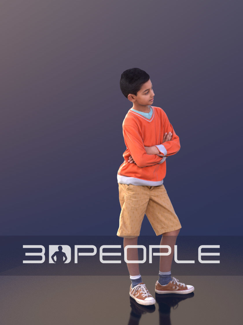 Amal 10217 - Cool Teenie Low-poly 3D model_4