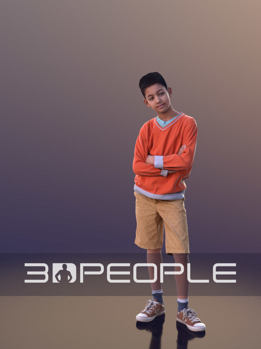 Amal 10217 - Cool Teenie Low-poly 3D model_3