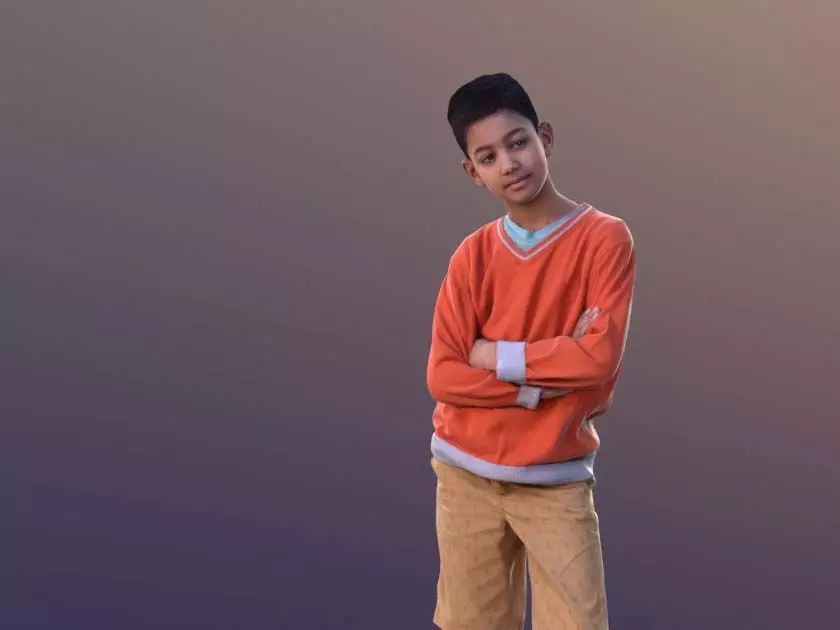 Amal 10217 - Cool Teenie Low-poly 3D model_0