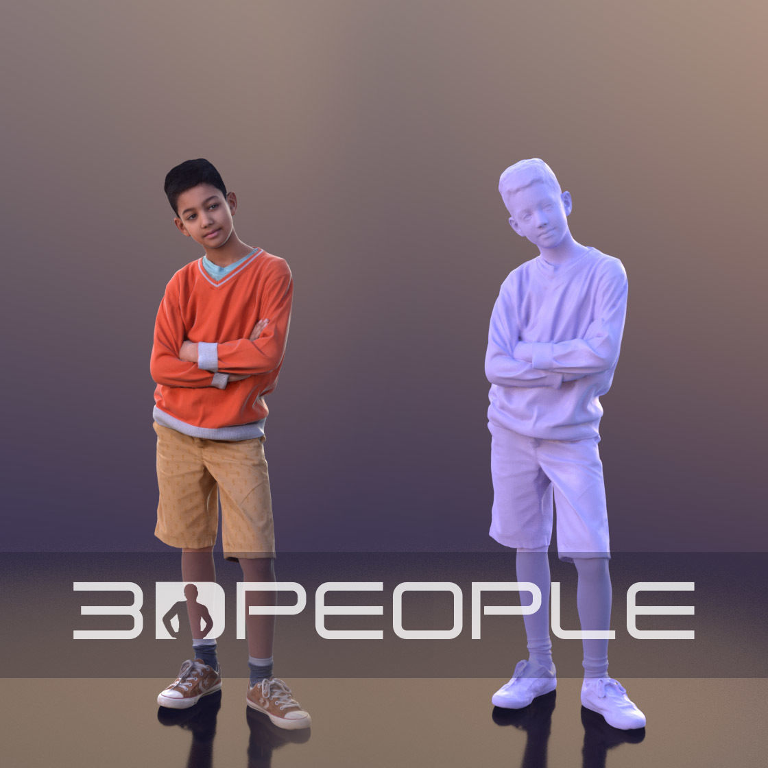 Amal 10217 - Cool Teenie Low-poly 3D model_2