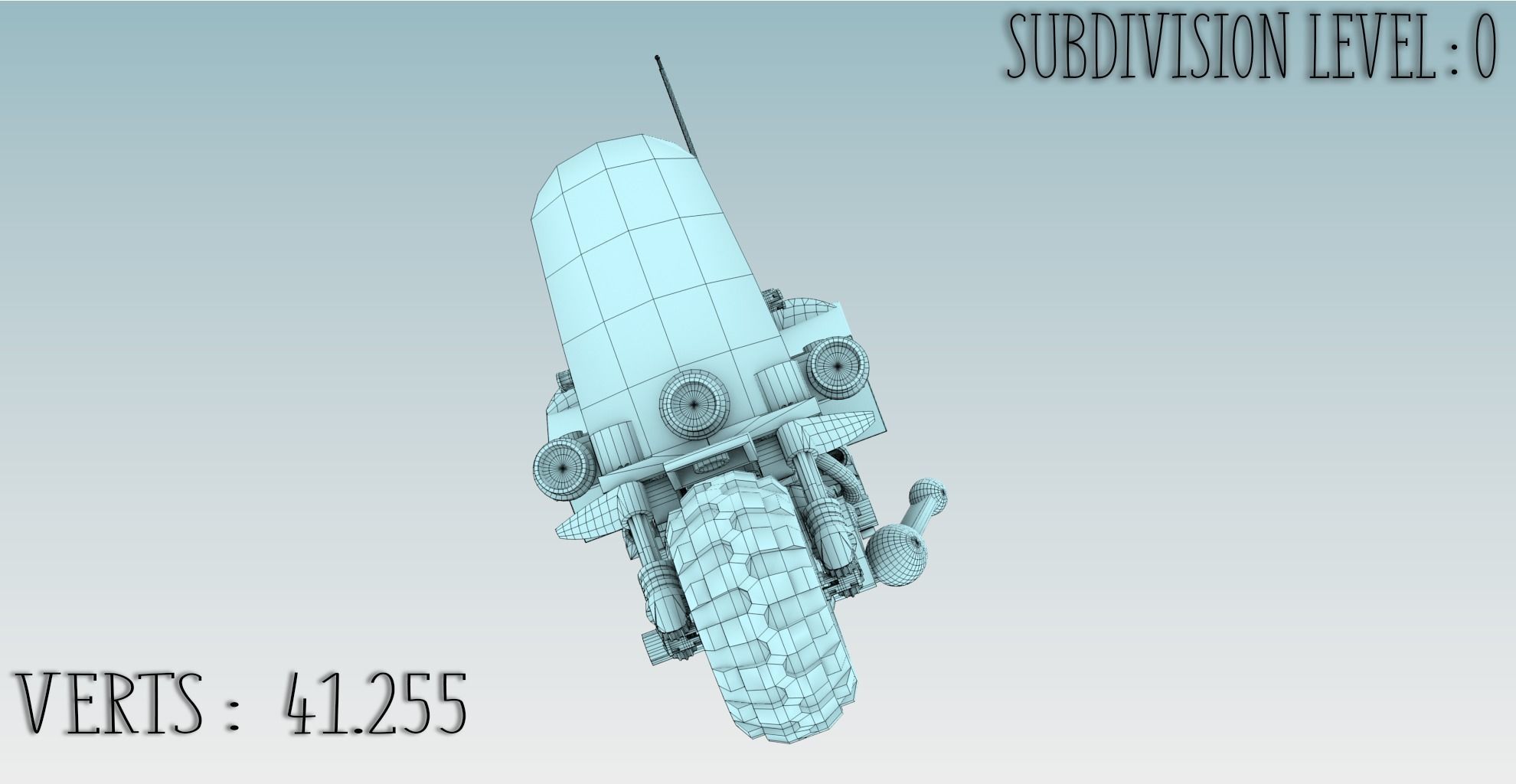 Lego Police Motorcycle  Low-poly 3D model_5