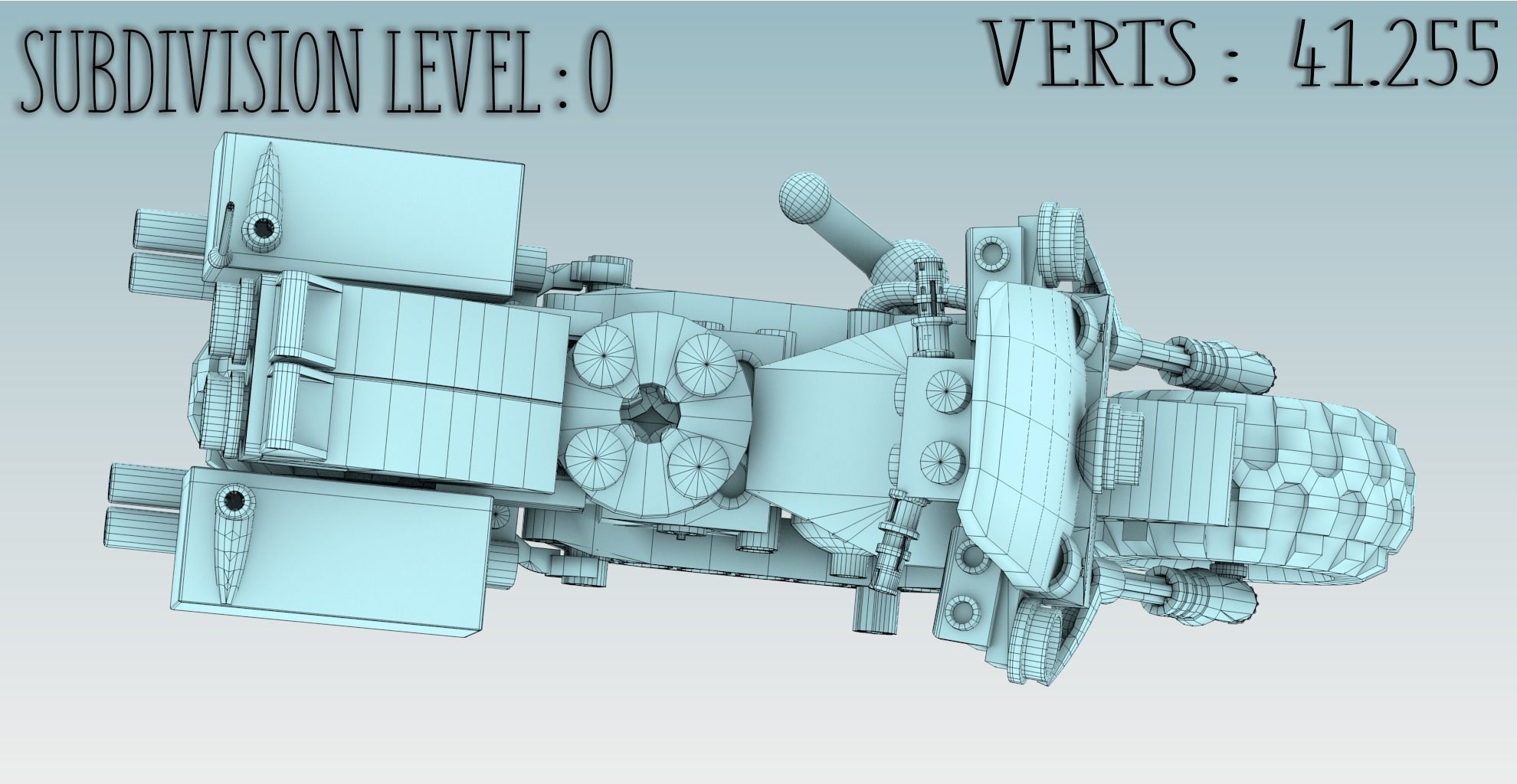 Lego Police Motorcycle  Low-poly 3D model_7