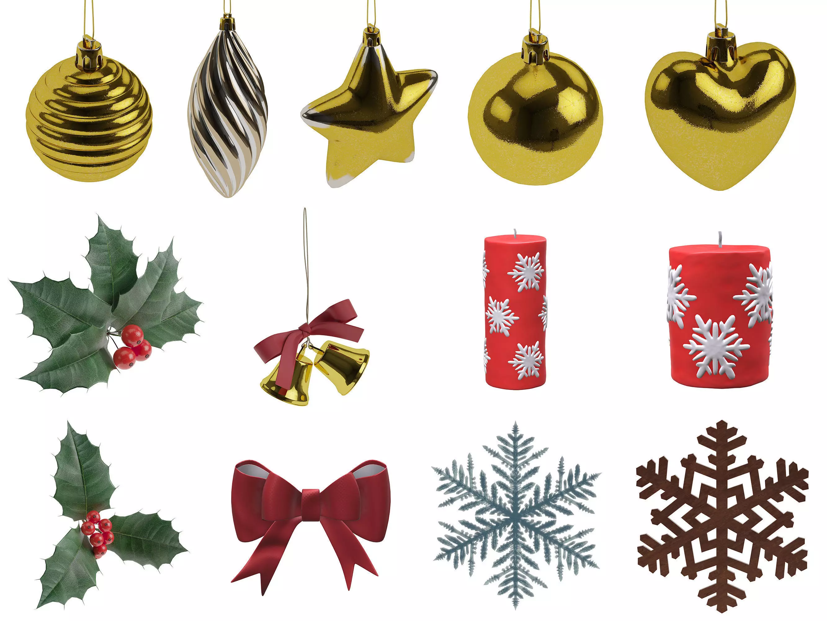 Christmas decorations 3D Model Collection_0