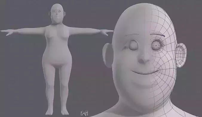 Base mesh woman 12
