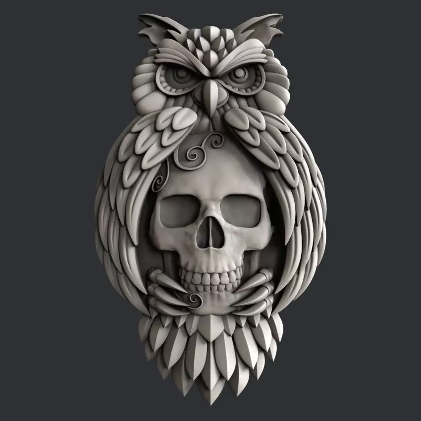 owl skull 3D model