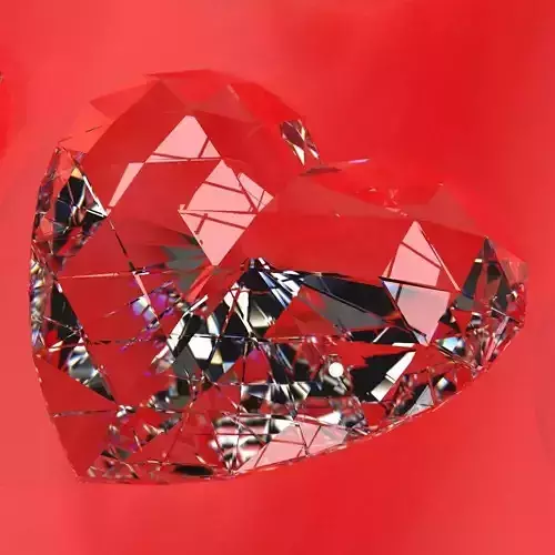 Set Heart shaped gemstone v1 