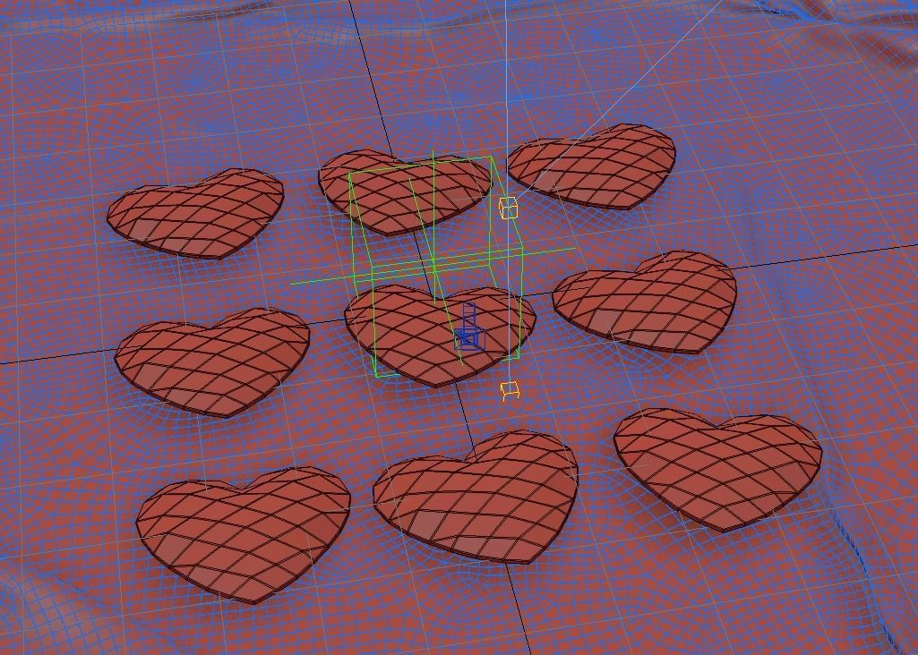 Set Heart shaped gemstone v1  3D model_8