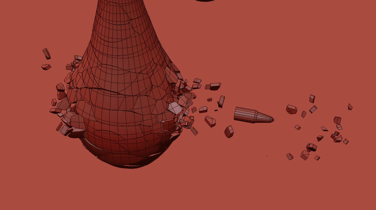 Flower vase Breaking 3D model_11