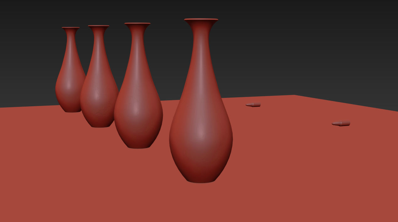 Flower vase Breaking 3D model_12