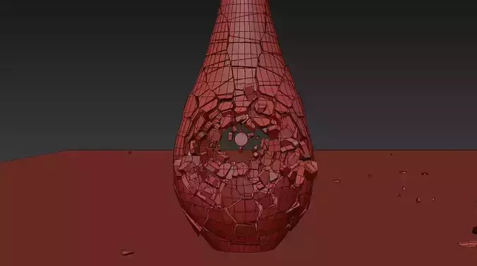 Flower vase Breaking 3D model