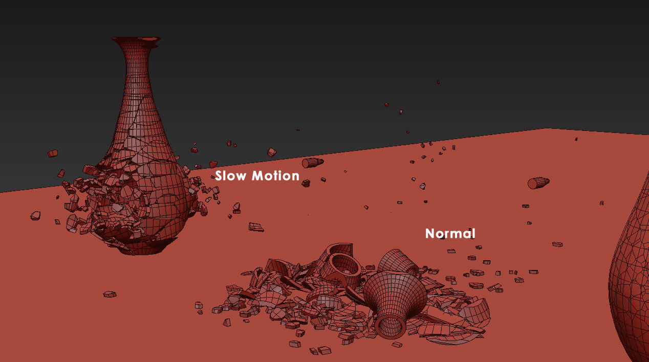 Flower vase Breaking 3D model_6