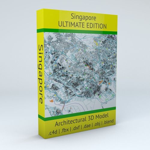Singapore Streets Buildings Transport Sport Ultimate 3D model