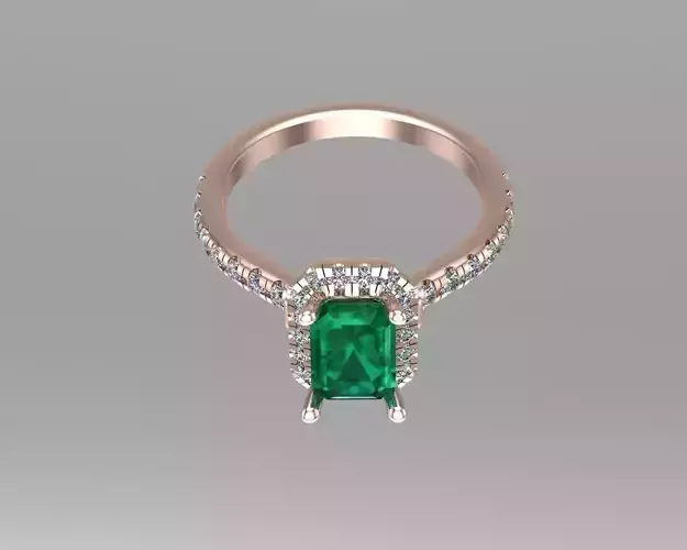 Emerald diamond gold rings NN149 